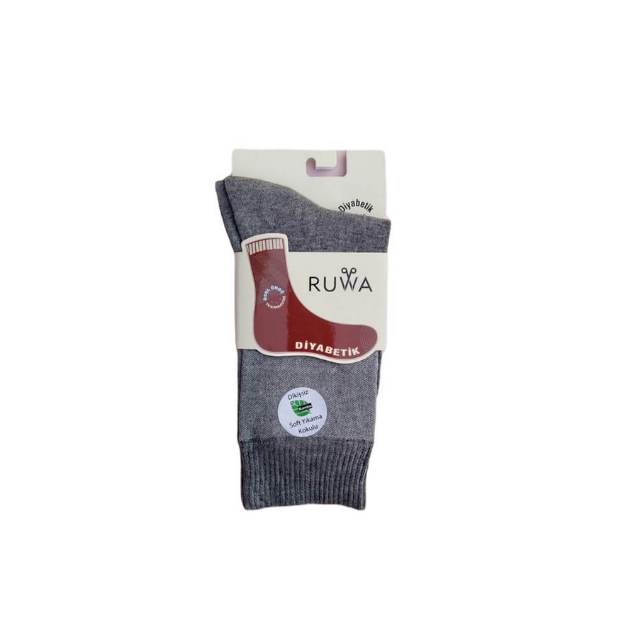 Ruwa 251 Women's Diabetic Socks Grey Seamless Comfort Pack