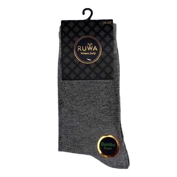 Ruwa 253 Women's Bamboo Crew Socks in Grey