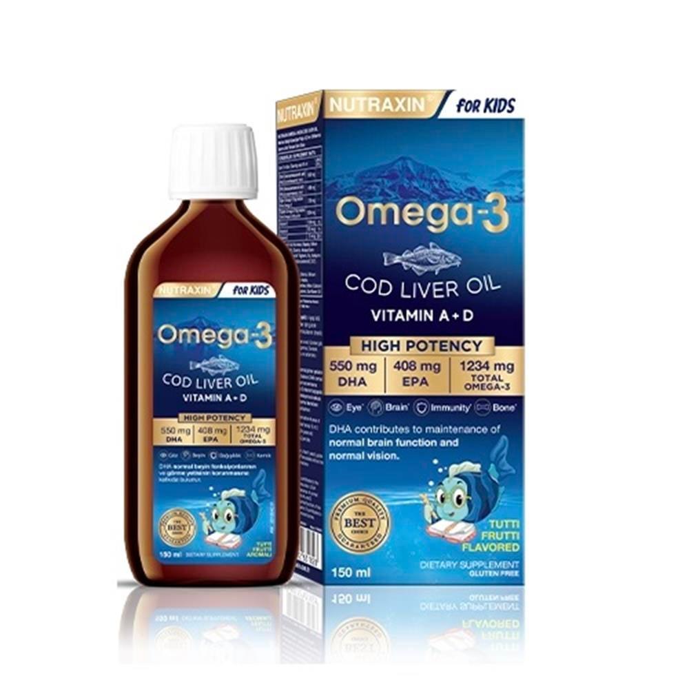 nutraxin omega-3 fish oil for kids 150 ml, bottle of nutraxin omega-3 fish oil, kids omega-3 supplement Nutraxin Omega-3 Fish Oil for Kids - 150 ml Nutraxin Omega-3 Fish Oil for Kids 150 ml nutraxin, omega-3, fish-oil, kids-health, liquid-supplement, nutritional-supplement, children-nutrition, immunity-support, brain-health, ai-generated