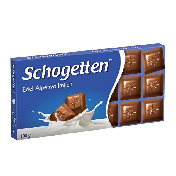 Schogetten Alpine Milk Chocolate Bar 100g - Rich &amp; Creamy Treat for Chocolate Lovers Schogetten Alpine Milk Chocolate Bar 100g milk chocolate bar,Schogetten chocolate,Alpine milk chocolate,100g chocolate bar,chocolate for melting,chocolate lovers,parents seeking sweet treats,baking ingredients,hot chocolate,rich and creamy chocolate,decadent desserts,sweet treats for kids