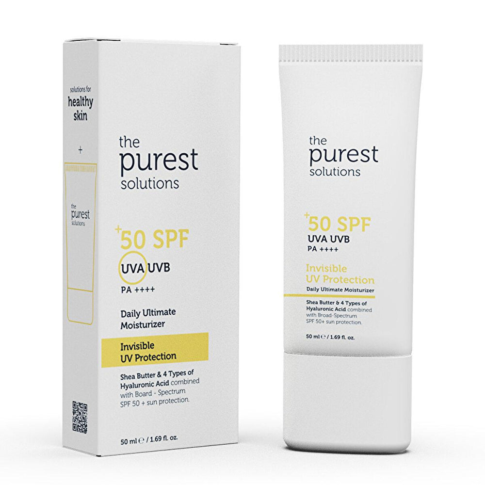 The Purest Solutions UV Protective Moisturizer SPF 50+ - Non-Greasy, Hydrating Sunscreen for Daily Use with - Face Cream