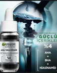 Garnier Face Serum - AHA BHA Charcoal Serum with Niacinamide for Acne Treatment and Skin Imperfections - image 3