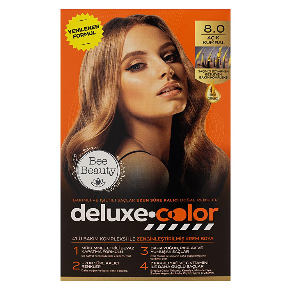 Bee Beauty Deluxe Color Kit - Nourishing Hair Dye for Long-Lasting Color - 8.0 Light Ash Blonde - view 3