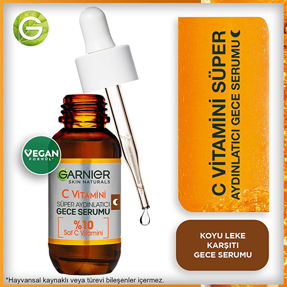 Garnier Vitamin C Face Serum - Brightening & Anti-aging Night Serum with Hyaluronic Acid - view 3