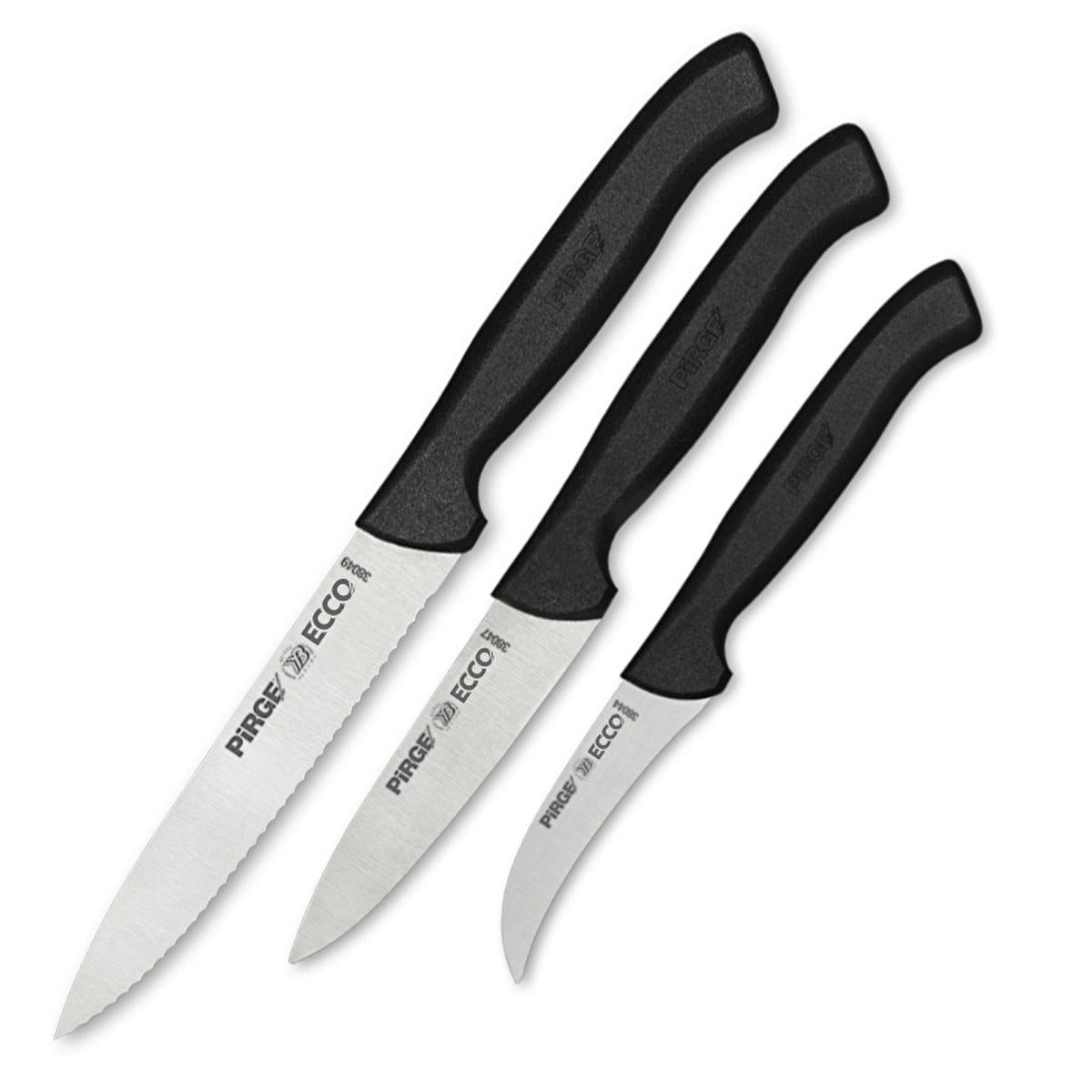 Pirge Kitchen Knife Set 3-Piece - High-Carbon Stainless Steel, Ergonomic Handles Pirge 3-Piece Kitchen Knife Set - High-Carbon Stainless Steel Kitchen Knife Set, Stainless Steel Knives, Ergonomic Knife Handles, High-Carbon Knives, Kitchen Utensil Set, Cooking Essentials, Home Cook Gifts, Culinary Tools, Knife Set, Kitchen Gifts, Pirge, Kitchen Utensils, Cooking Tools