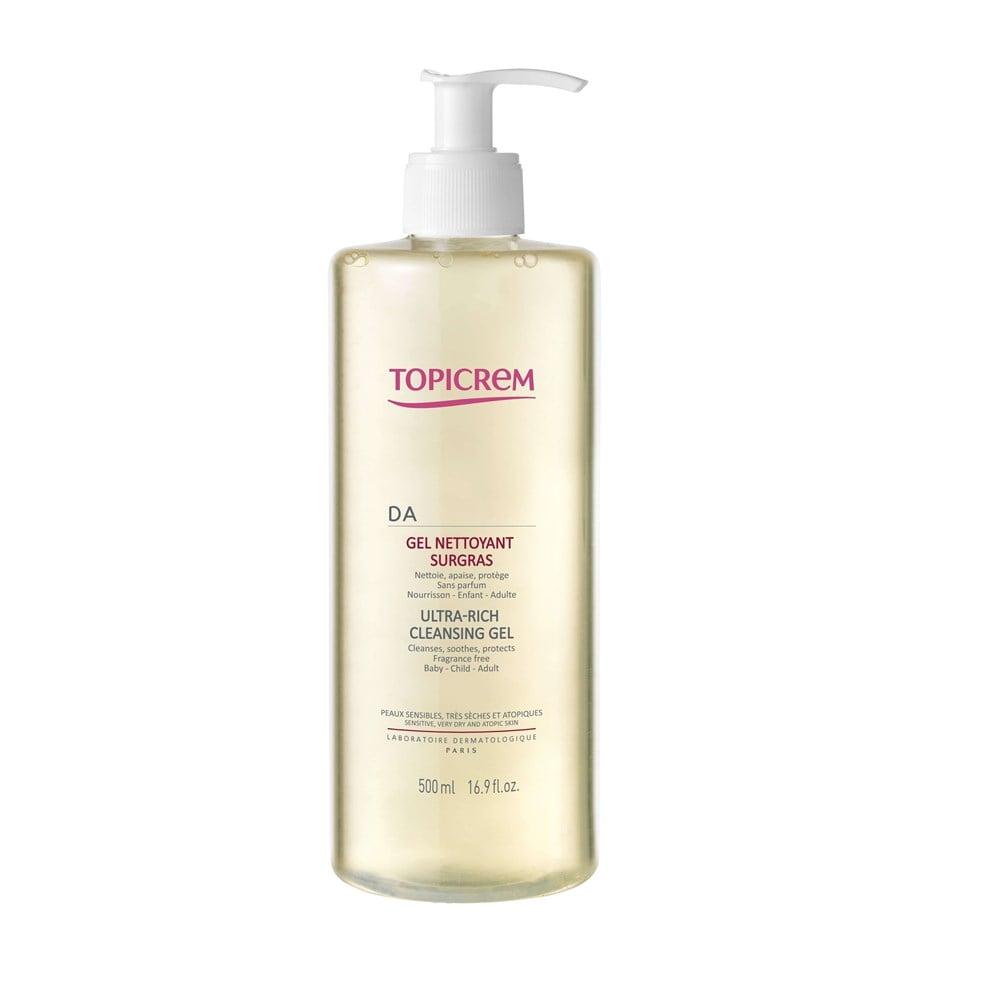 Topicrem AD Ultra Rich Cleansing Gel Face & Body 500ml - Gentle, Dermatologically Tested Skincare Topicrem AD Ultra Rich Cleansing Gel 500ml - Gentle Skincare Topicrem AD Ultra Rich Cleansing Gel, Atopic skin care, Gentle cleansing gel, Dermatologically tested skincare, Sensitive skin products, Skincare for children, Non-irritating cleanser, Lipid replenishing complex, Face and body wash, Soothing skincare, Atopic dermatitis care