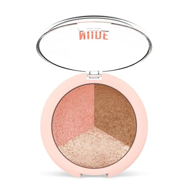 Golden Rose Makeup Trio Set - Bronzer, Highlighter, Blush for Natural Look Golden Rose Makeup Trio Set for Natural Look Makeup Trio Set, Bronzer, Highlighter, Blush, Natural Makeup Look, Contouring and Highlighting, Golden Rose, Beauty Essentials, Makeup for Various Skin Tones, Natural Glow, Facial Contouring, Beauty Routine Simplification