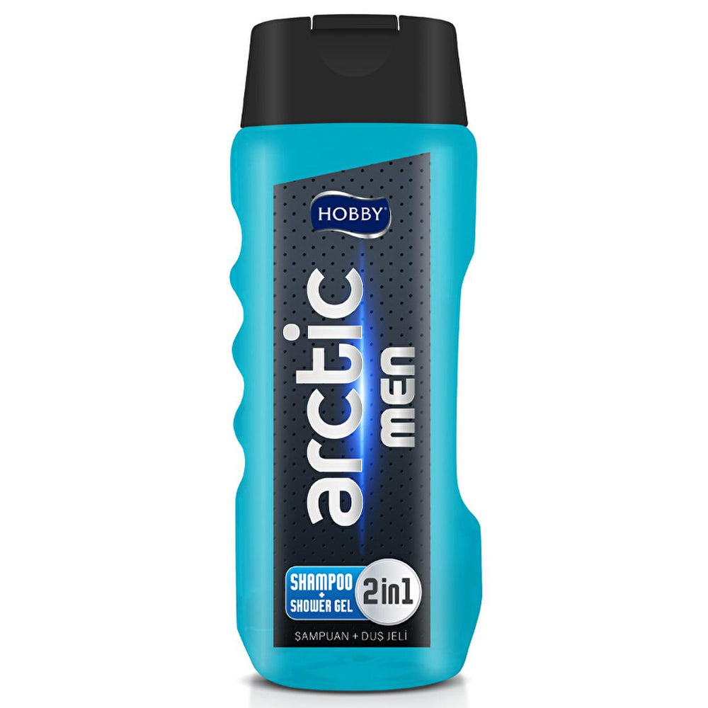 Hobby Men Arctic 2-in-1 Shower Gel for Men - Refreshing Scent, Eco-Friendly & Recyclable Packaging - Shower Gel