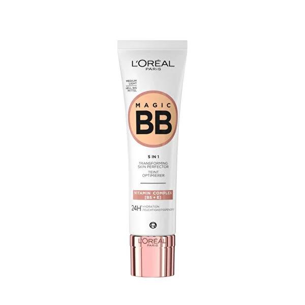 L'Oréal Paris Magic BB Cream Medium Light 03 - Multi-functional Makeup for Natural Finish L'Oréal Paris Magic BB Cream - Natural Finish Makeup L'Oréal Paris BB Cream, Magic BB Cream Medium Light, Multi-functional makeup, Natural finish makeup, Vitamin-enriched cosmetic, BB Cream, Everyday makeup, Skincare in makeup, Natural look, Effortless makeup, Multi-benefit cosmetic