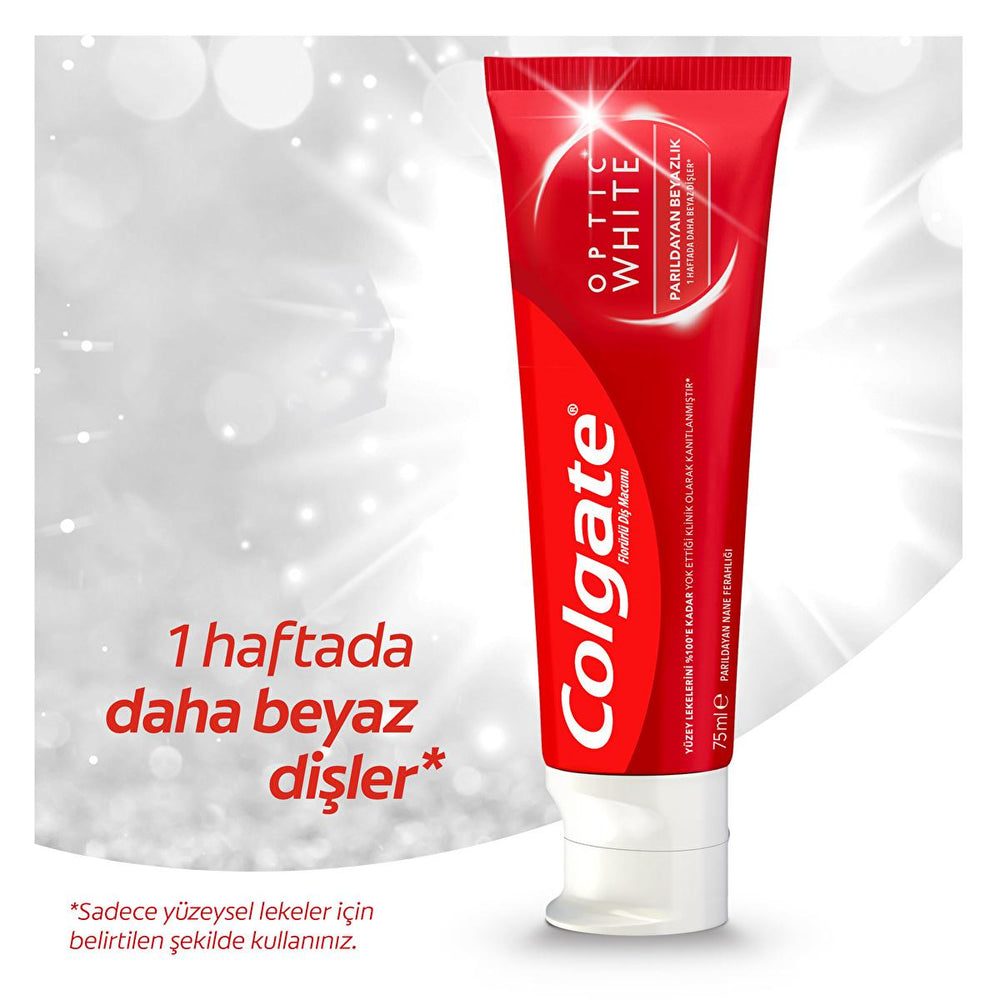 Colgate Optic White Whitening Toothpaste - Clinically Proven for Brighter Smile, 2.54 fl oz - view 3