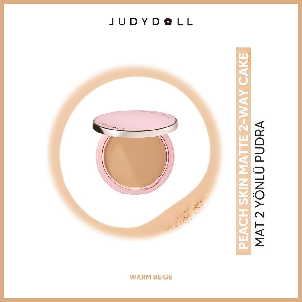 Judydoll Peach Skin Matte 2 Way Cake Matte Powder Warm Beige