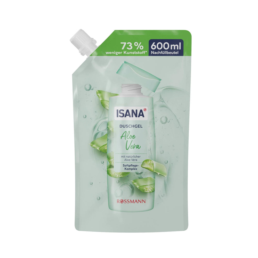 Isana Aloe Vera Shower Gel Refill Hydrating Body Wash 600 ml