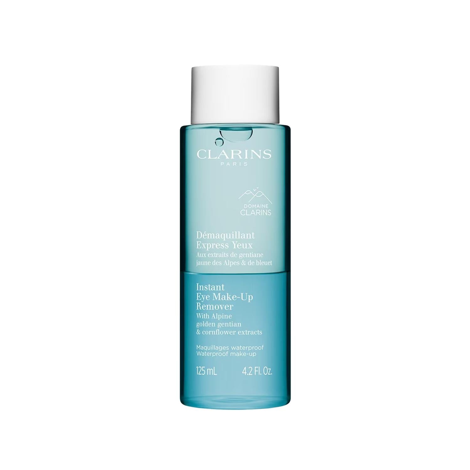 Clarins Instant Eye Makeup Remover: Gentle, Quick & Effective - Makeup Cleanser for Sensitive Eyes, 125ml Clarins Eye Makeup Remover: Gentle & Instant - For Sensitive Eyes eye makeup remover, makeup remover, Clarins makeup remover, gentle eye makeup remover, instant eye makeup remover, eye makeup cleanser, makeup remover for sensitive eyes, eye cleanser, Clarins, makeup cleanser, gentle makeup remover, makeup, cleanser, sensitive skin, eye care, cosmetic, beauty, makeup removal, eye health, skincare, makeup