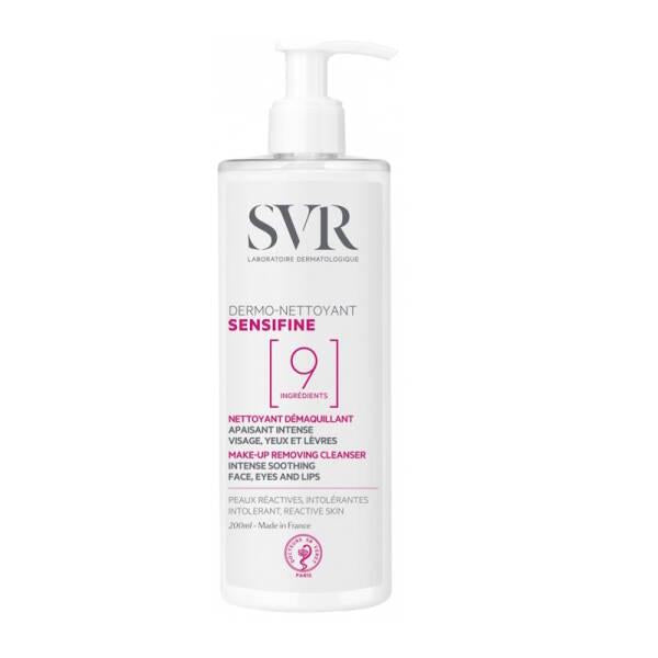 SVR Sensifine Dermo Nettoyant Facial Cleanser & Makeup Remover - Gentle, Dermatologically Tested, 400ml - Makeup Remover