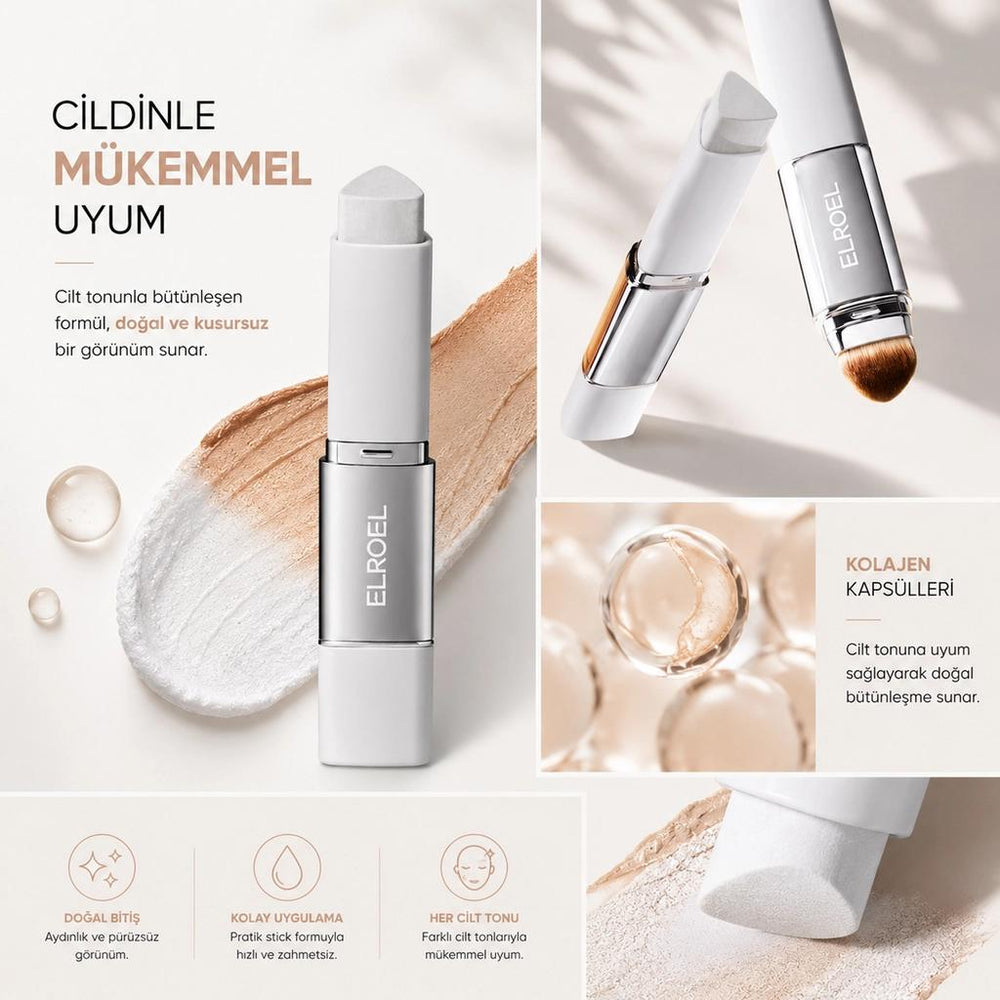 Elroel Blanc Cover Cream Stick Foundation Light 12g