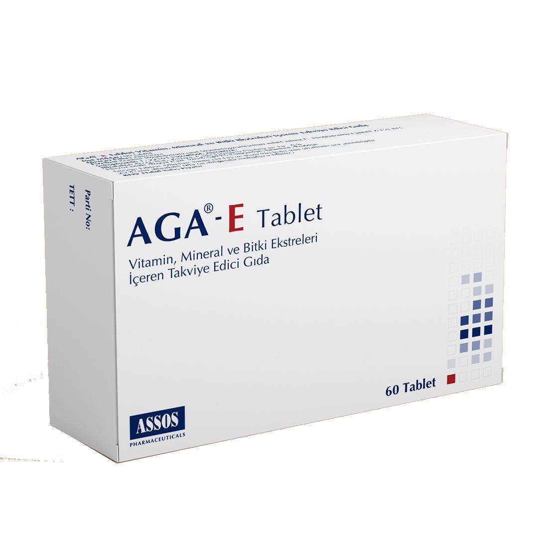 Aga-E Dietary Supplement - 60 Tablets with Saw Palmetto, Biotin, and Zinc - image 2