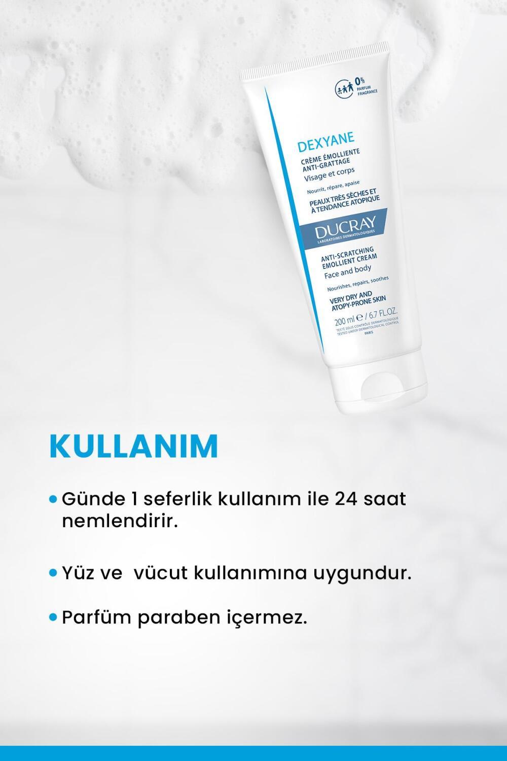 Ducray Dexyane Emollient Cream 200ml - Anti-Itch Moisturizer for Dry, Atopic Skin - image 7