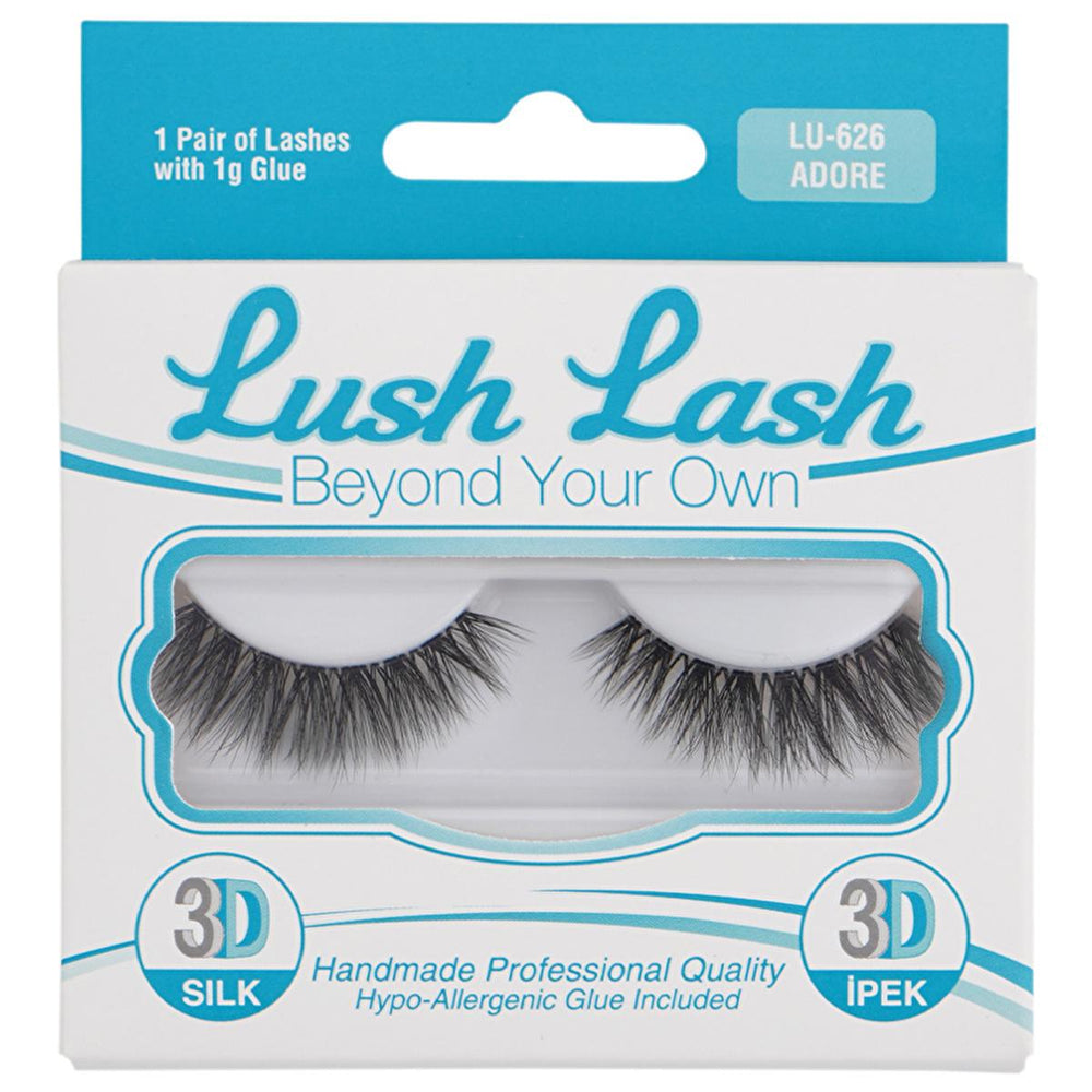 Lush Lash 3D Silk False Eyelashes for Dramatic Look - Cosmetic Eyelashes Enhancement - image 2
