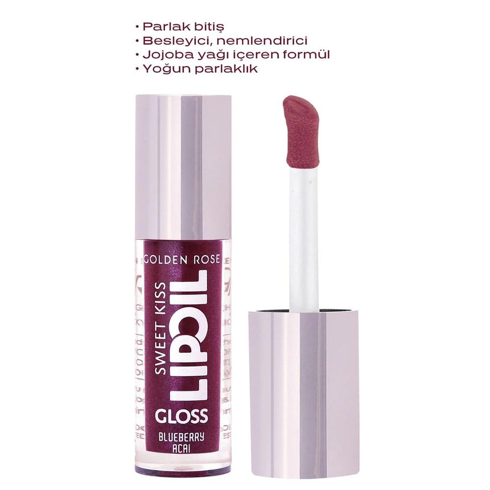 Golden Rose Sweet Kiss Hydrating Lip Oil Gloss 07 Blueberry Acai