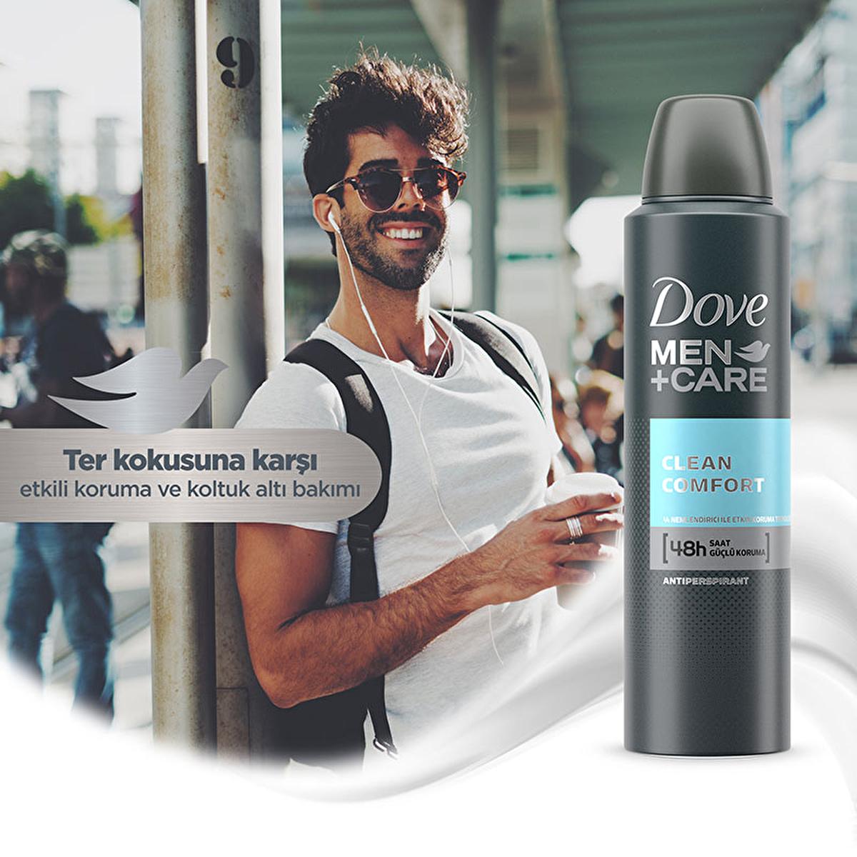 Dove Men+Care Clean Comfort Antiperspirant Deodorant Spray - 48-Hour Sweat Protection, Moisturizing Cream, Alcohol-Free for Sensitive Skin Dove Men+Care Deodorant Spray - 48hr Protection Men's Deodorant Spray, Antiperspirant Deodorant, Sweat Protection, Body Odor Protection, Sensitive Skin Deodorant, Moisturizing Deodorant, Alcohol-Free Deodorant, Long-Lasting Deodorant, Fresh Fragrance, Gentle Deodorant, Active Men's Care, Personal Care, Hygiene Products