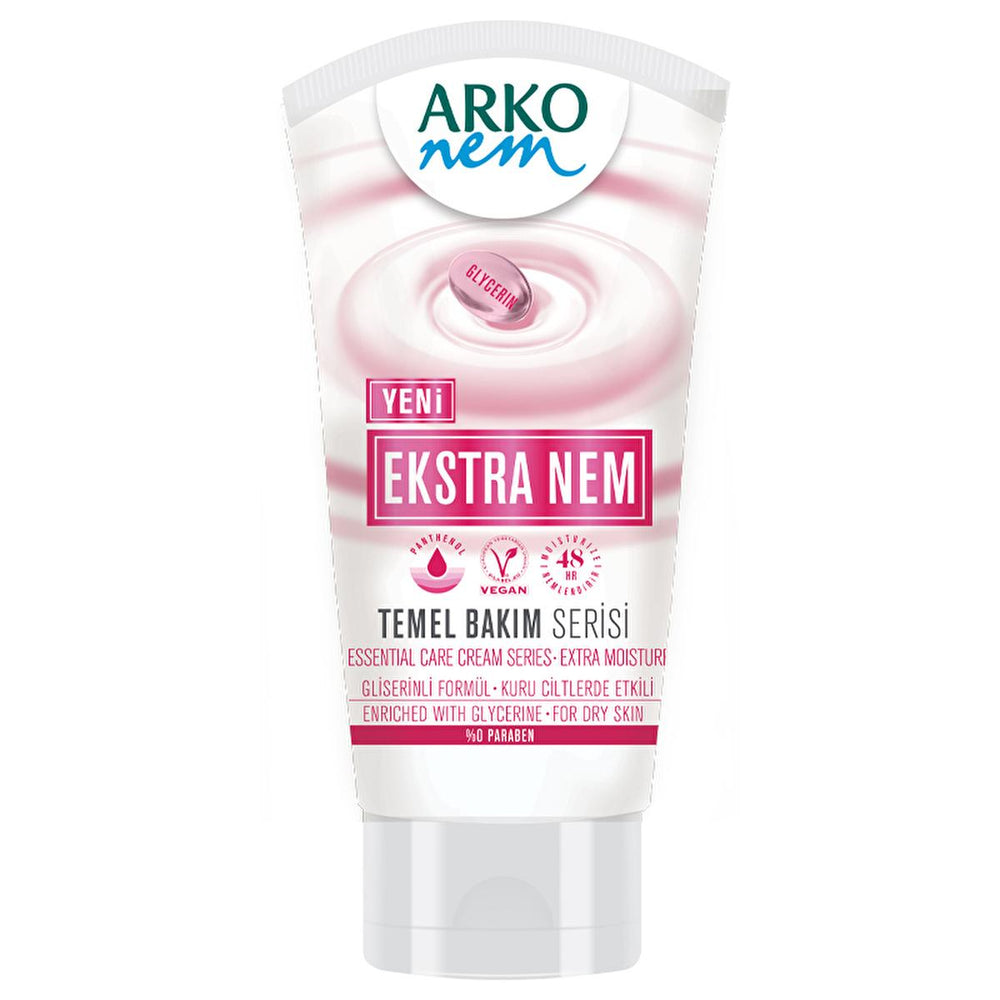 Arko Nem Ekstra Vegan Moisturizer for Dry Skin - 2.03 fl oz, Cruelty-Free & Paraben-Free Skincare - Face Cream
