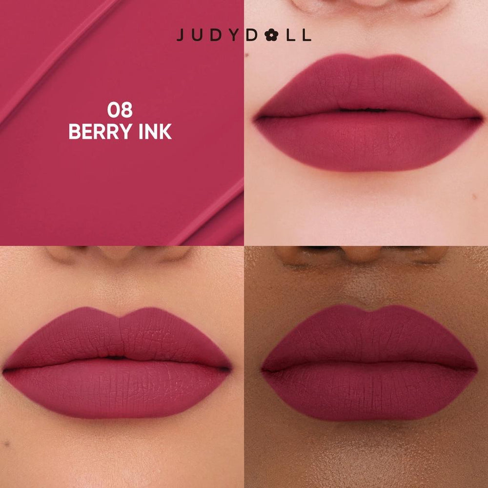 Judydoll Silky Matte Liquid Lipstick 08 Berry Ink 2.5g