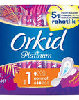 Orkid Platinum Normal Size 1 Sanitary Pads with Wings 8 Count