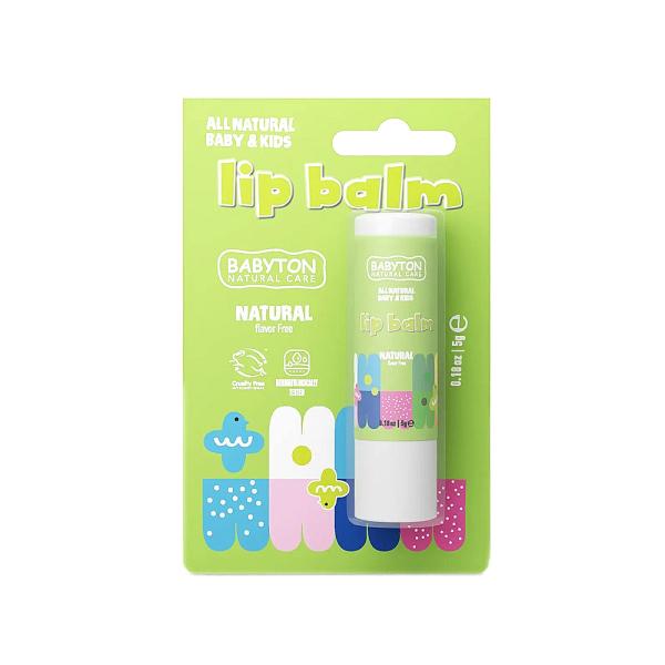 Babyton Natural Unflavored Lip Moisturizer 5g