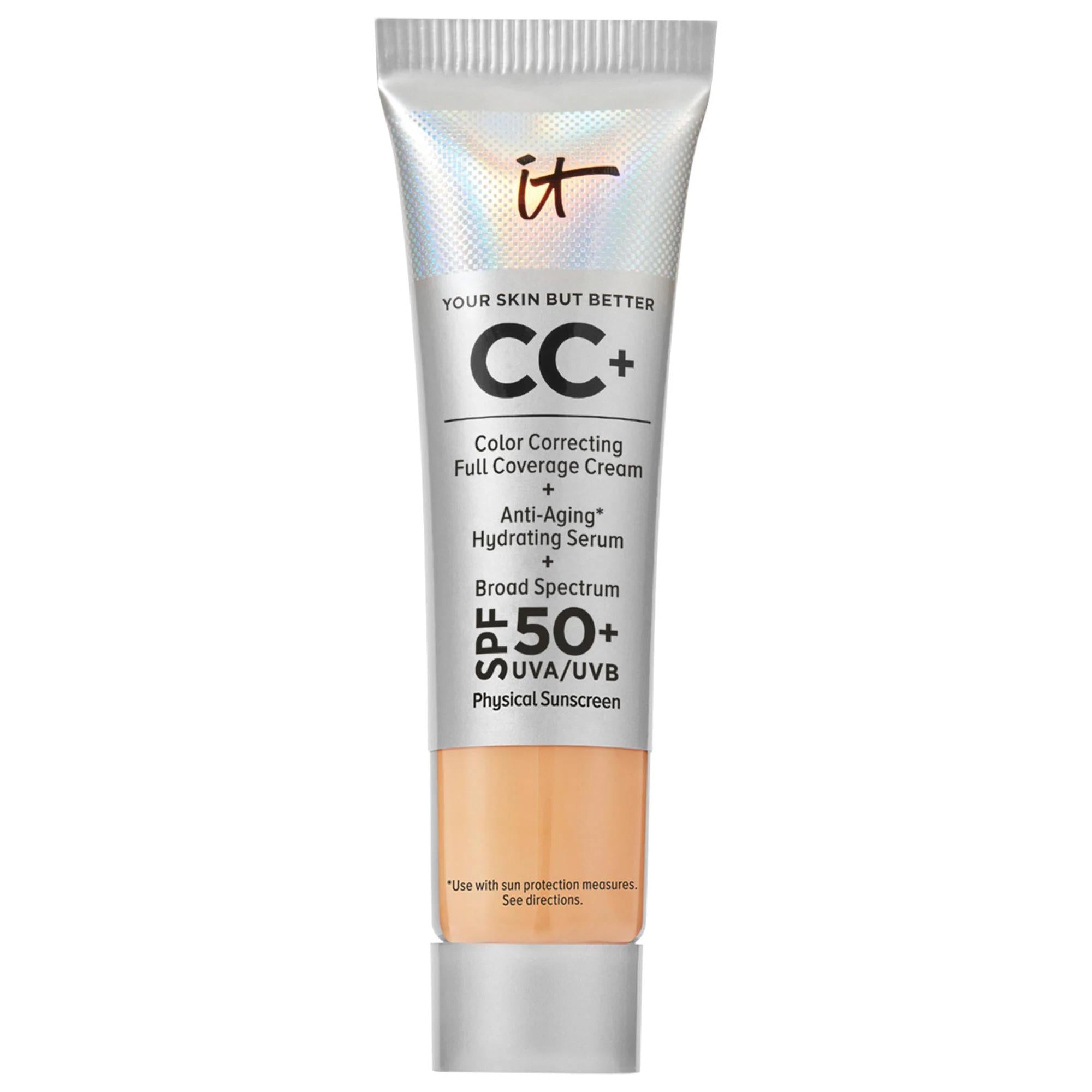 IT Cosmetics CC+ Cream: Full Coverage Color Correcting Foundation with SPF 50+ - Anti-Aging, Hydrating, Flawless Finish IT CC Cream: Full Coverage Foundation SPF 50+ | Color Correcting CC Cream, Full Coverage Foundation, SPF 50 Foundation, Color Correcting Cream, Anti-Aging Foundation, Hydrating Foundation, Makeup with SPF, Foundation for acne scars, Foundation for redness, Best full coverage CC cream, foundation, color correction, sun protection, full coverage makeup, anti-aging, hydration, flawless skin, 