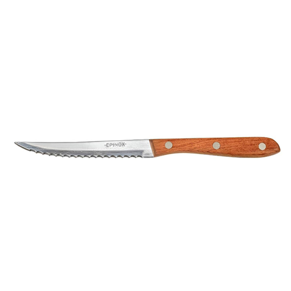 Lia Steak Knife with Wooden Handle - Ergonomic Design, High Durability & Hygienic Surface