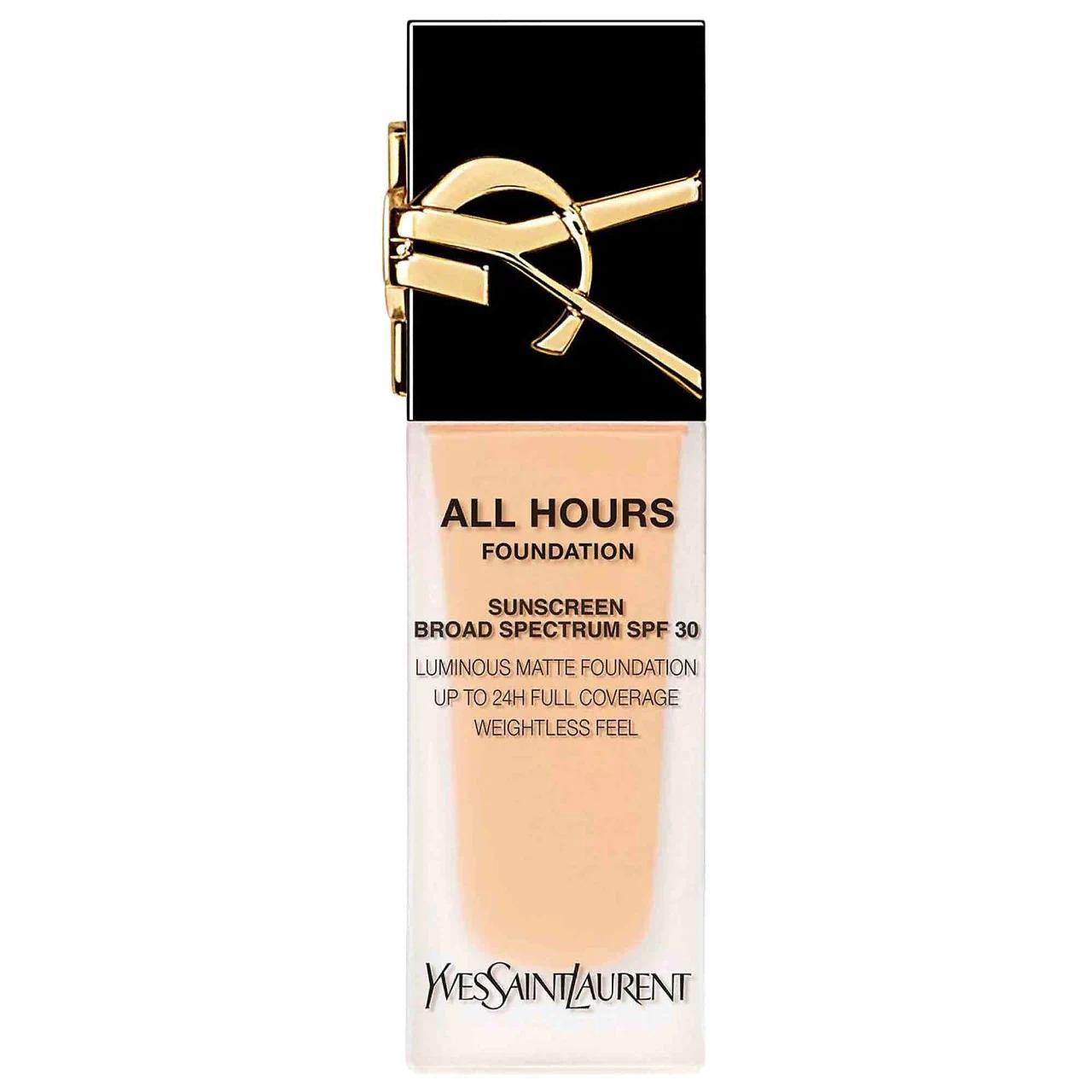 All Hours - 24H Longwear Liquid Foundation with Hyaluronic Acid & SPF 30 - Matte Finish, Full Coverage, Waterproof & Transfer Proof All Hours 24H Longwear Liquid Foundation - Matte Finish & SPF 30 long-lasting liquid foundation, matte finish foundation, SPF 30 foundation, hyaluronic acid makeup, waterproof foundation, full coverage foundation, liquid foundation, makeup with skincare benefits, transfer proof makeup, luminous matte finish, beauty essentials, cosmetics, face makeup, foundation makeup, skincare