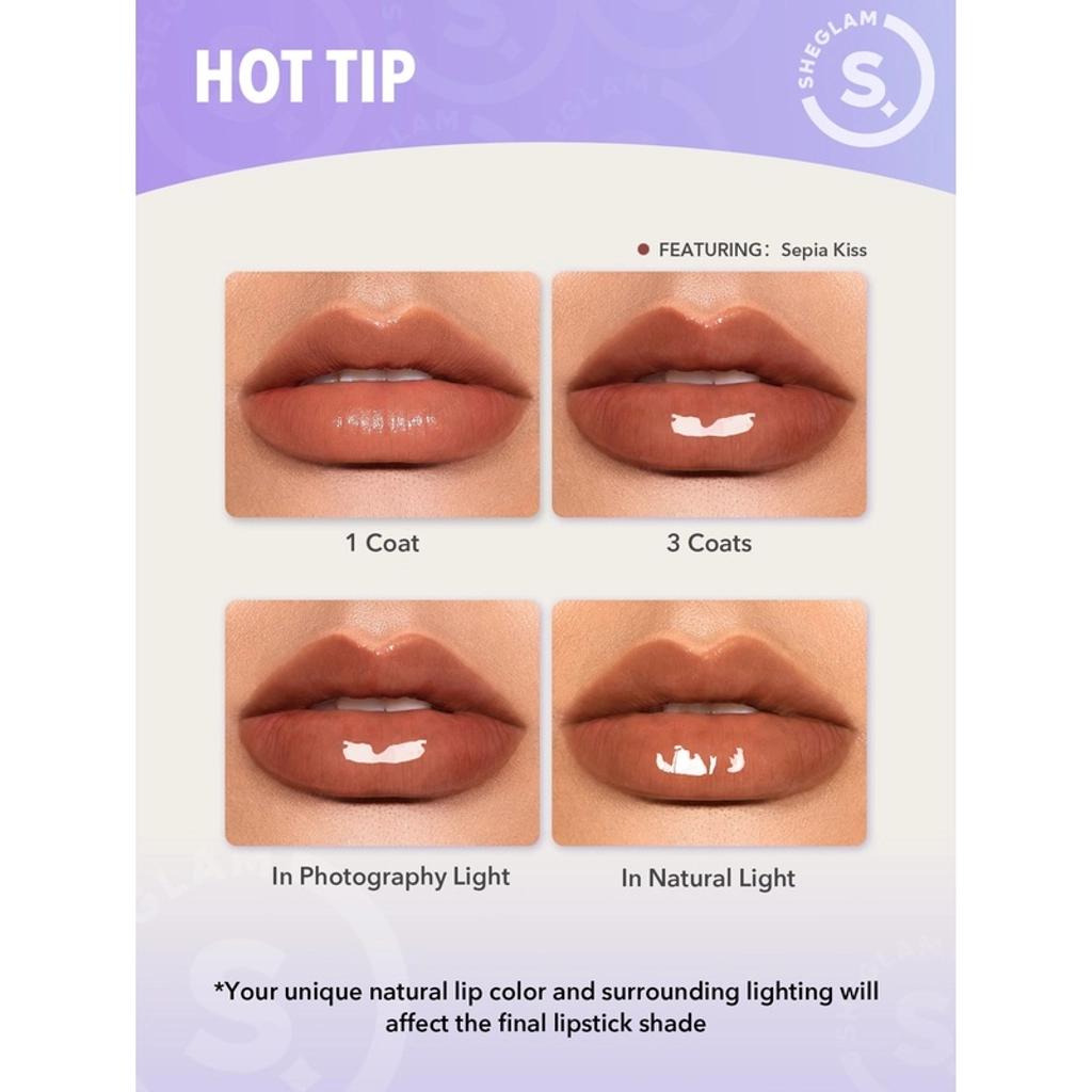 Sheglam Pout Perfect Plumper Lip Gloss in Sepia Kiss 2.3g