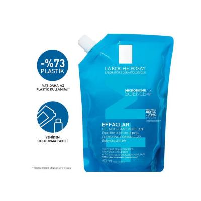 La Roche Posay Effaclar Gel 400ml Refill - Gentle Facial Cleansing for Acne-Prone Skin - image 4