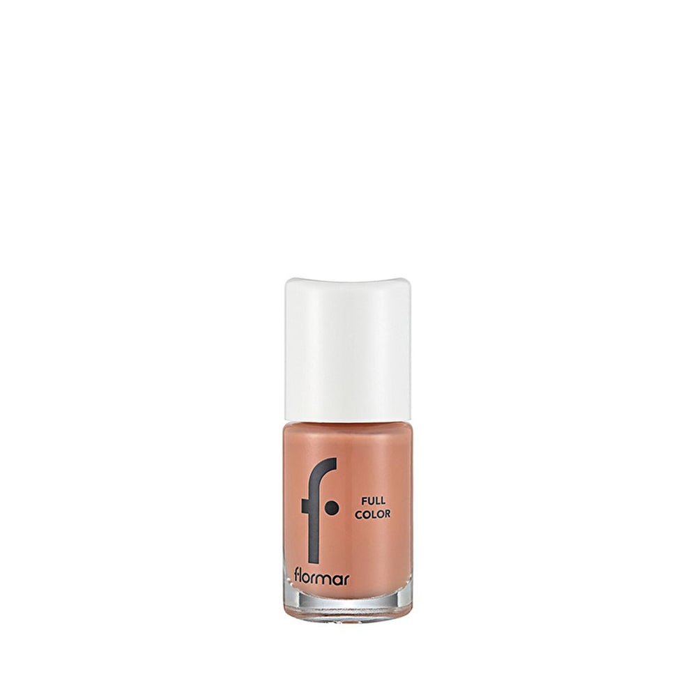 Flormar Full Color Nail Polish - High Pigment, Long Lasting, Glossy Finish - FC45 Peach Sparkler - Nail Polish