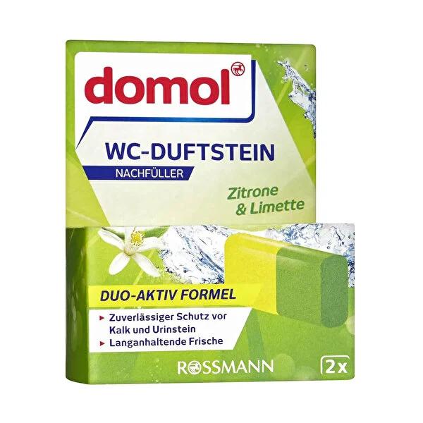 Domol Toilet Block Refill - Lemon Scented for Freshness | Beauty Care Bag