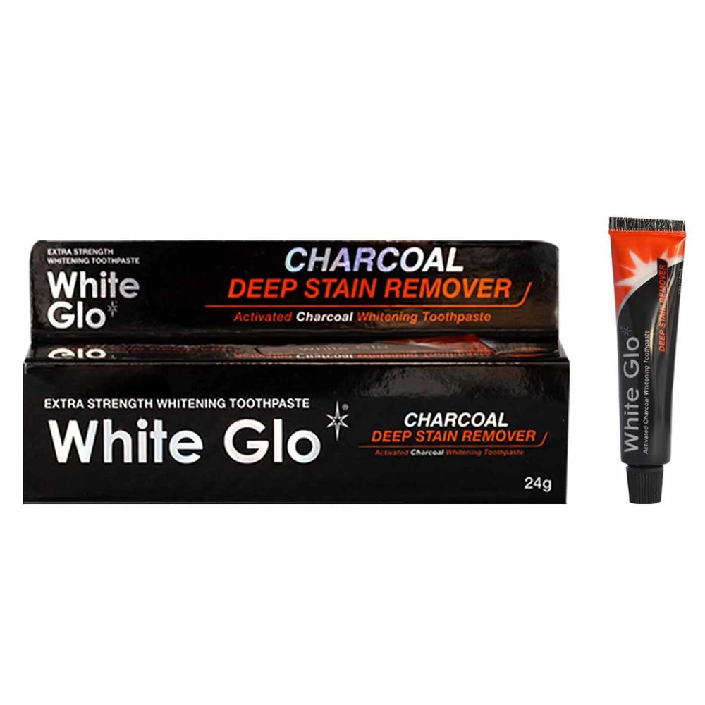 White Glo Charcoal Whitening Toothpaste Stain Remover 24g