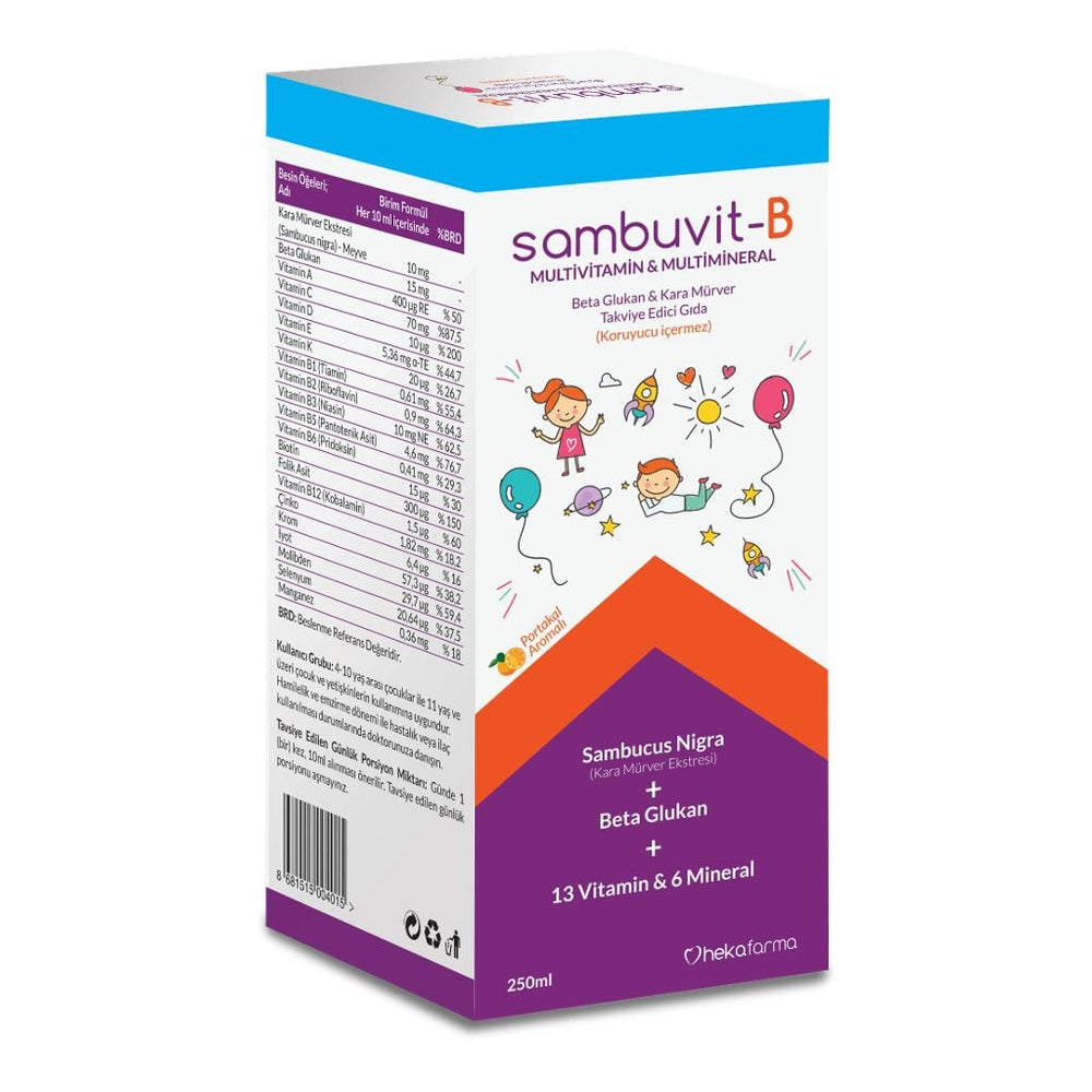 Heka Farma Sambuvit-B Multivitamin Syrup with Elderberry 250ml
