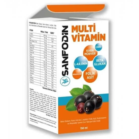 Sanfodin Multivitamin Syrup Daily Wellness Support 150 ml