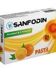 Sanfodin Orange Vitamin C Lozenges for Daily Support 24 Count