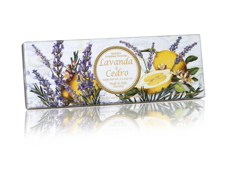 Saponificio Artigianale Fiorentino Lavender &amp; Cedar Soap 3x100g