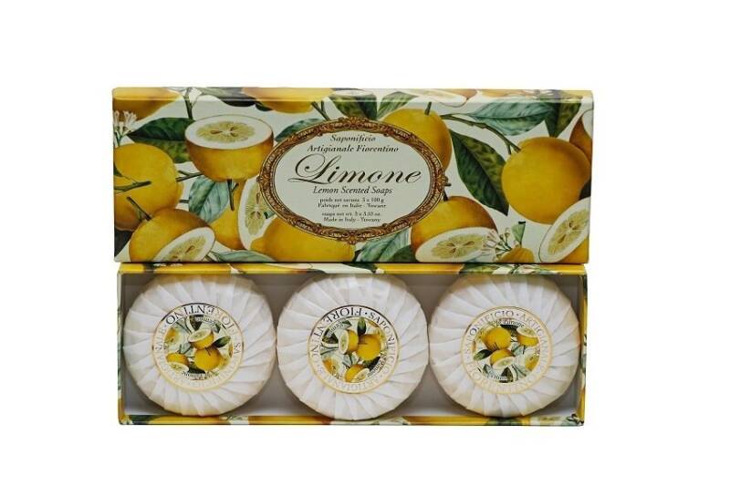 Saponificio Artigianale Fiorentino Lemon Soap Set 3 x 100g