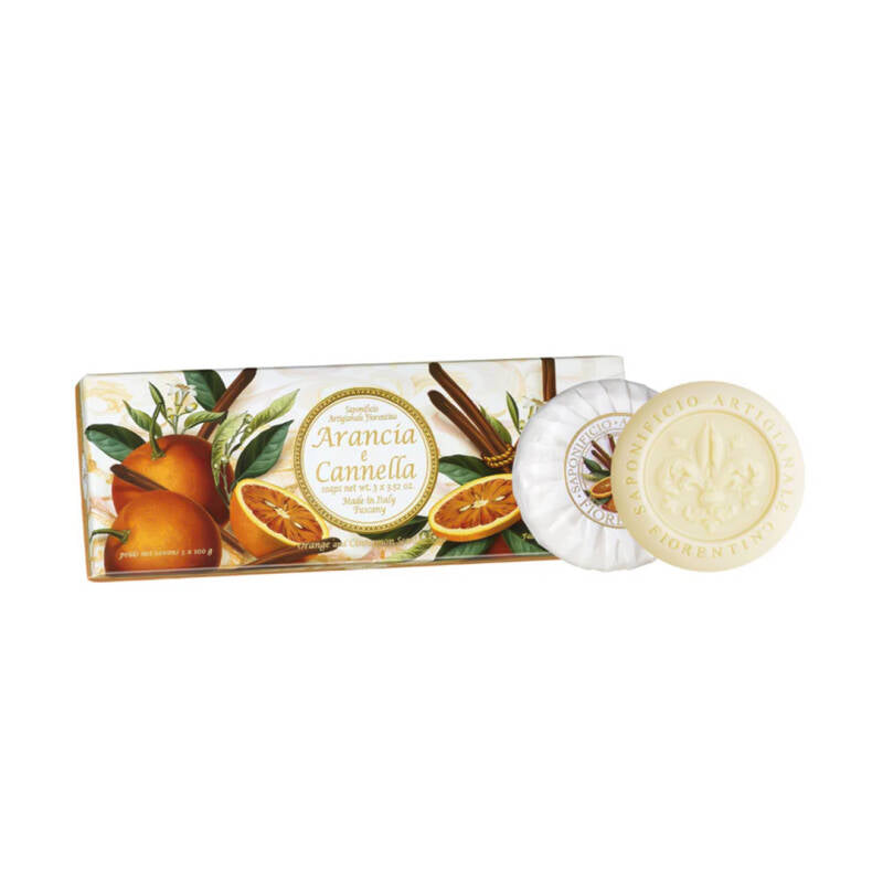 Saponificio Artigianale Fiorentino Orange &amp; Cinnamon Soap 3x100g