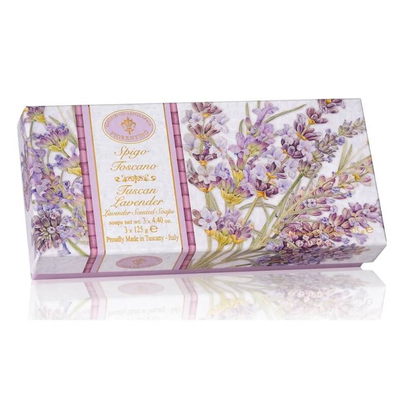 Saponificio Artigianale Fiorentino Lavender Soap Set 3x125g