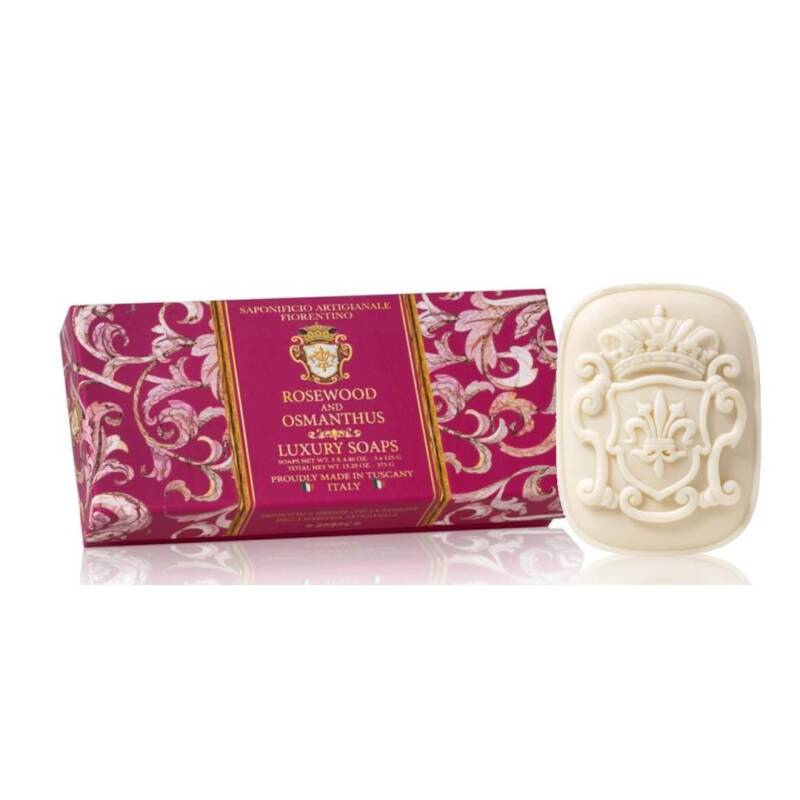 Saponificio Artigianale Fiorentino Rosewood &amp; Osmanthus Soap 3x125g