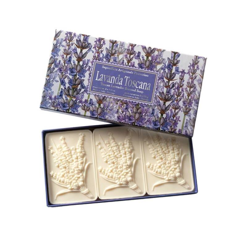 Saponificio Artigianale Fiorentino Tuscan Lavender Soap 3x125g