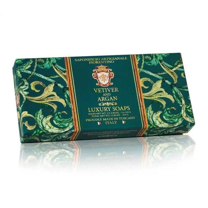 Saponificio Artigianale Fiorentino Vetiver &amp; Argan Soap 3x125g