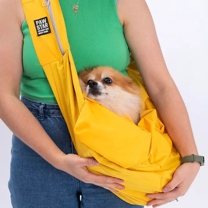 M-Pets Pawstar Yellow Crossbody Small Breed Dog Carrier Bag