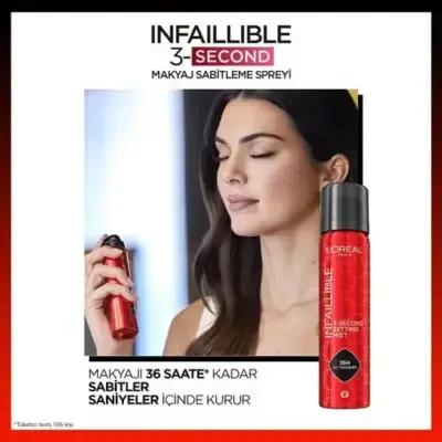 Loreal Paris Infaillible Makeup Fixing Spray - 3-Second Setting, Long Lasting Makeup Solution Loreal Paris Infaillible Makeup Fixing Spray - Long Lasting Makeup Fixing Spray, Loreal Paris Infaillible, Long Lasting Makeup, Cosmetic Setting Spray, Beauty Products, Makeup Setting Spray, Cosmetics, Beauty Essentials, Long Lasting Makeup Solutions, Makeup Must-Haves