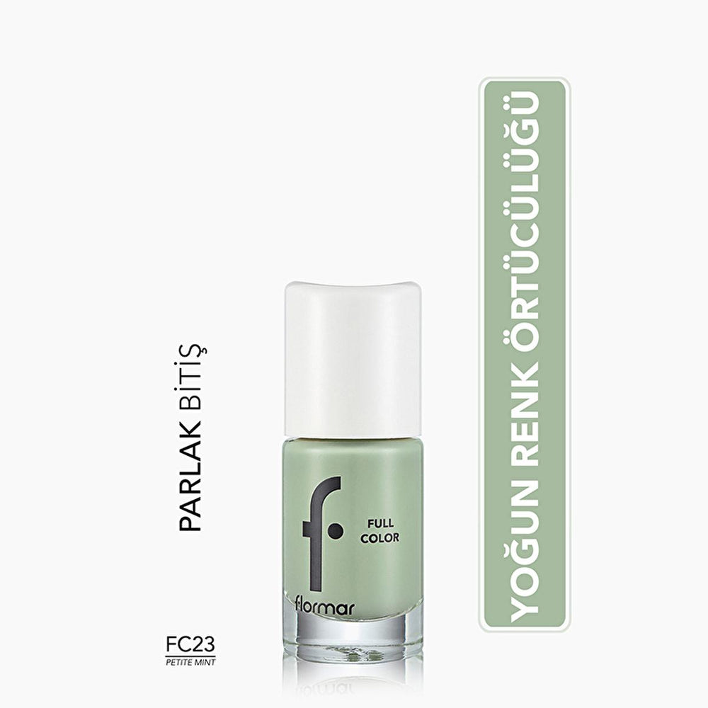 Flormar Full Color Ekstra Yoğun Pigmentli Oje - High Pigment Nail Polish for Vibrant Long Lasting Color - Nail Polish