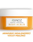 Sinoz Gold Aura Body Scrub - Exfoliating Sea Salt Scrub for Smooth, Moisturizing Skin - Natural Oils & Vitamin E Sinoz Body Scrub: Exfoliate & Moisturize for Smooth Skin body scrub, exfoliating scrub, moisturizing body scrub, sea salt scrub, natural body scrub, Sinoz body peeling, Gold Aura body scrub, body scrub for smooth skin, body exfoliant, skin exfoliation, moisturizing scrub, tea tree oil scrub, coconut oil scrub, cucumber seed oil, vitamin E, glycerin, gold aura scent, smooth skin, radiant skin, dry